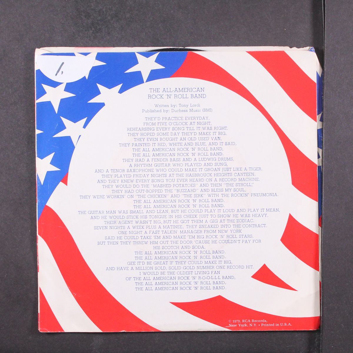 the all american rock 'n' roll band by TONY LORDI