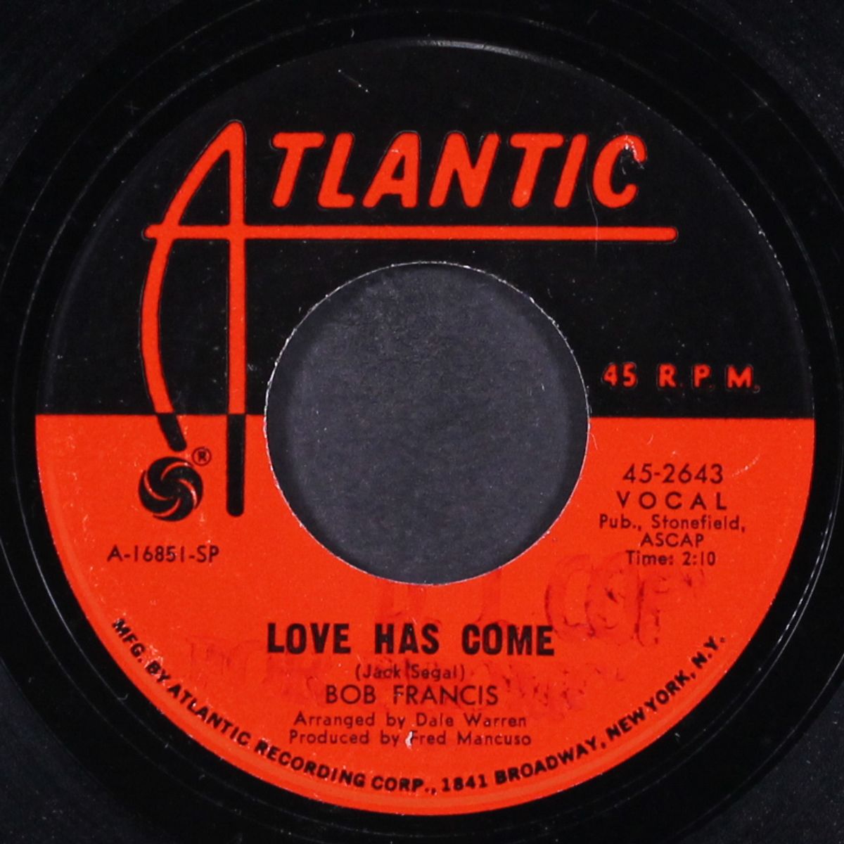 there goes my baby / love has come by BOB FRANCIS