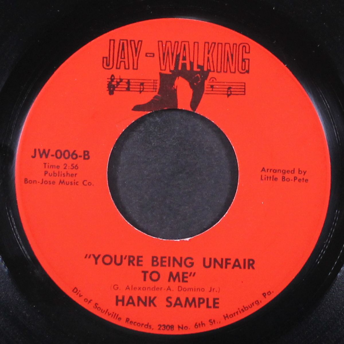 so in love with you / you're being unfair with me by HANK SAMPLE