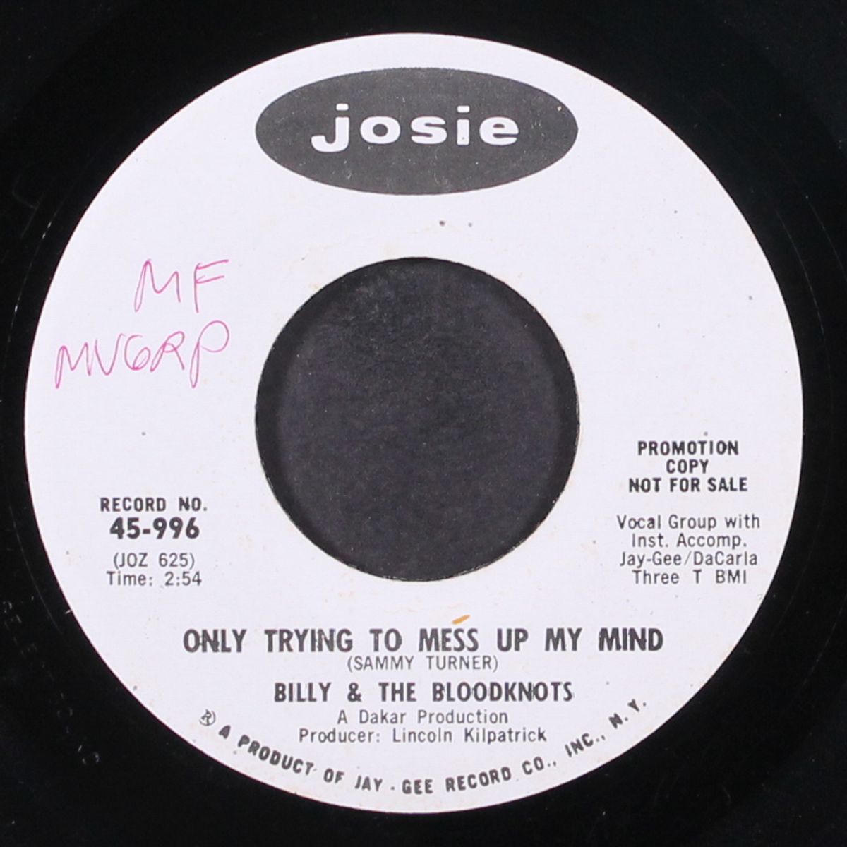 gotta get away / only trying to mess up my mind by BILLY & BLOODKNOTS