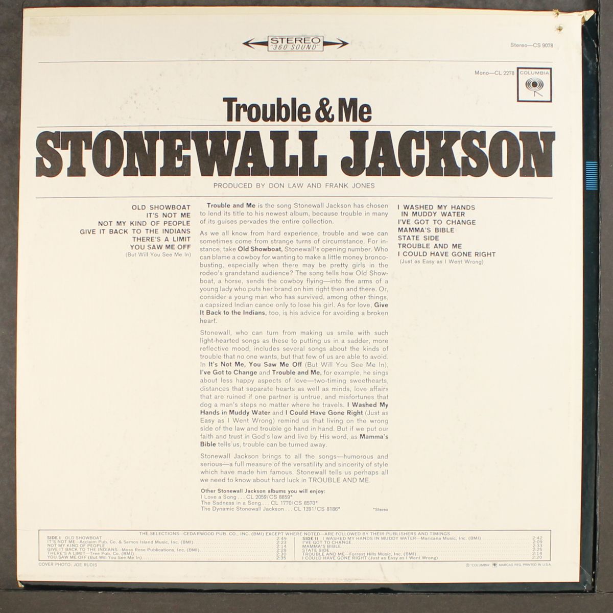trouble & me by STONEWALL JACKSON