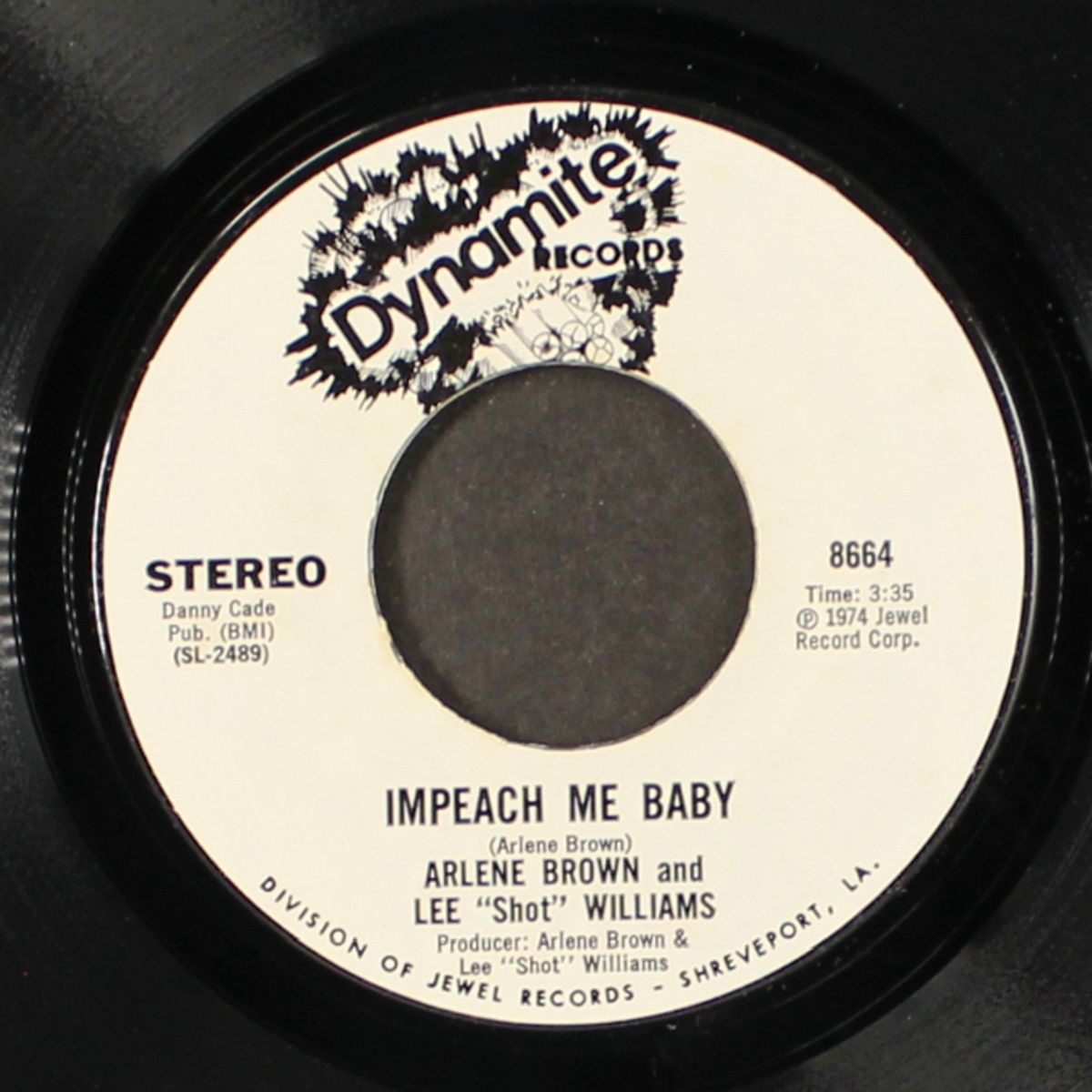 impeach me baby / you're gonna miss me by ARLENE BROWN & LEE "SHOT" WILLIAMS