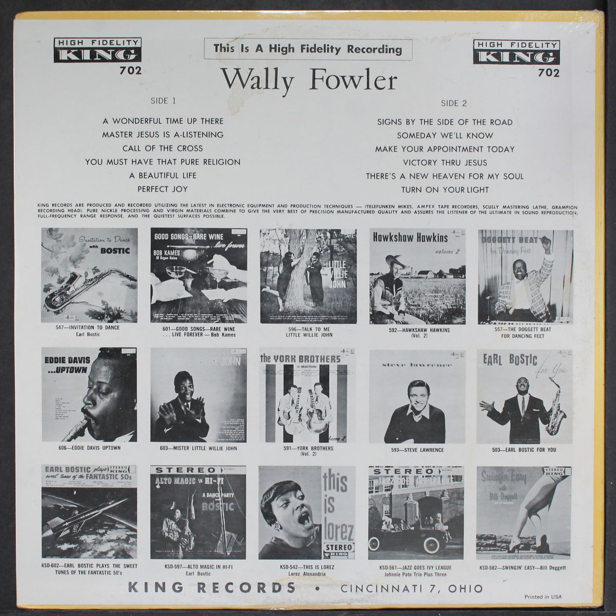 gospel song festival with by WALLY FOWLER & OAK RIDGE QUARTET