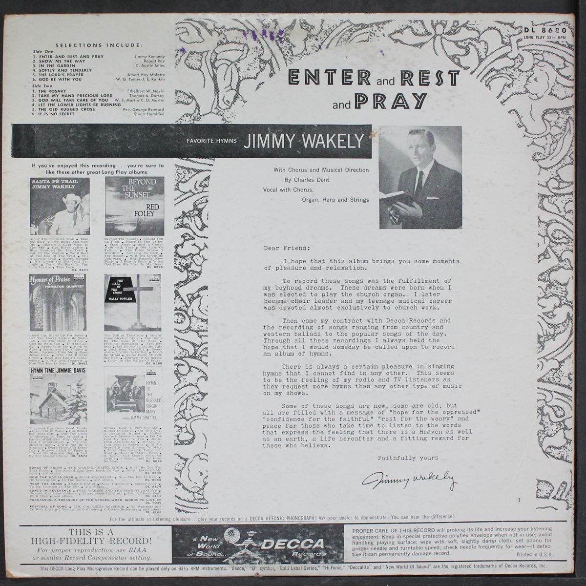 enter and rest and pray by JIMMY WAKELY