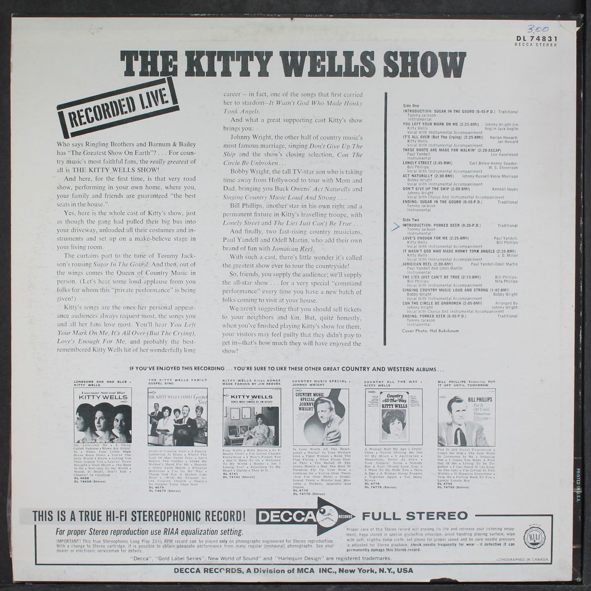 the kitty wells show by KITTY WELLS