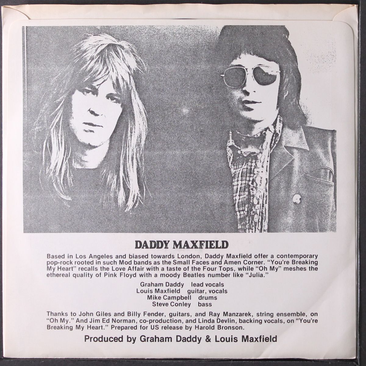 you're breaking my heart / oh my by DADDY MAXFIELD