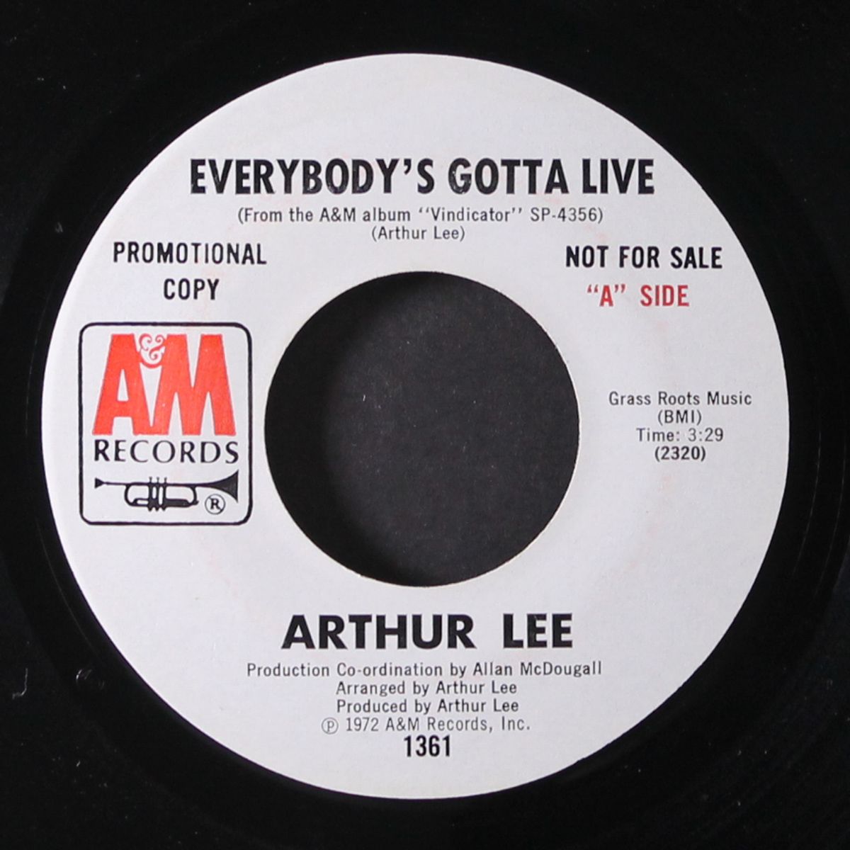 everybody's gotta live / love jumped through my window by ARTHUR LEE