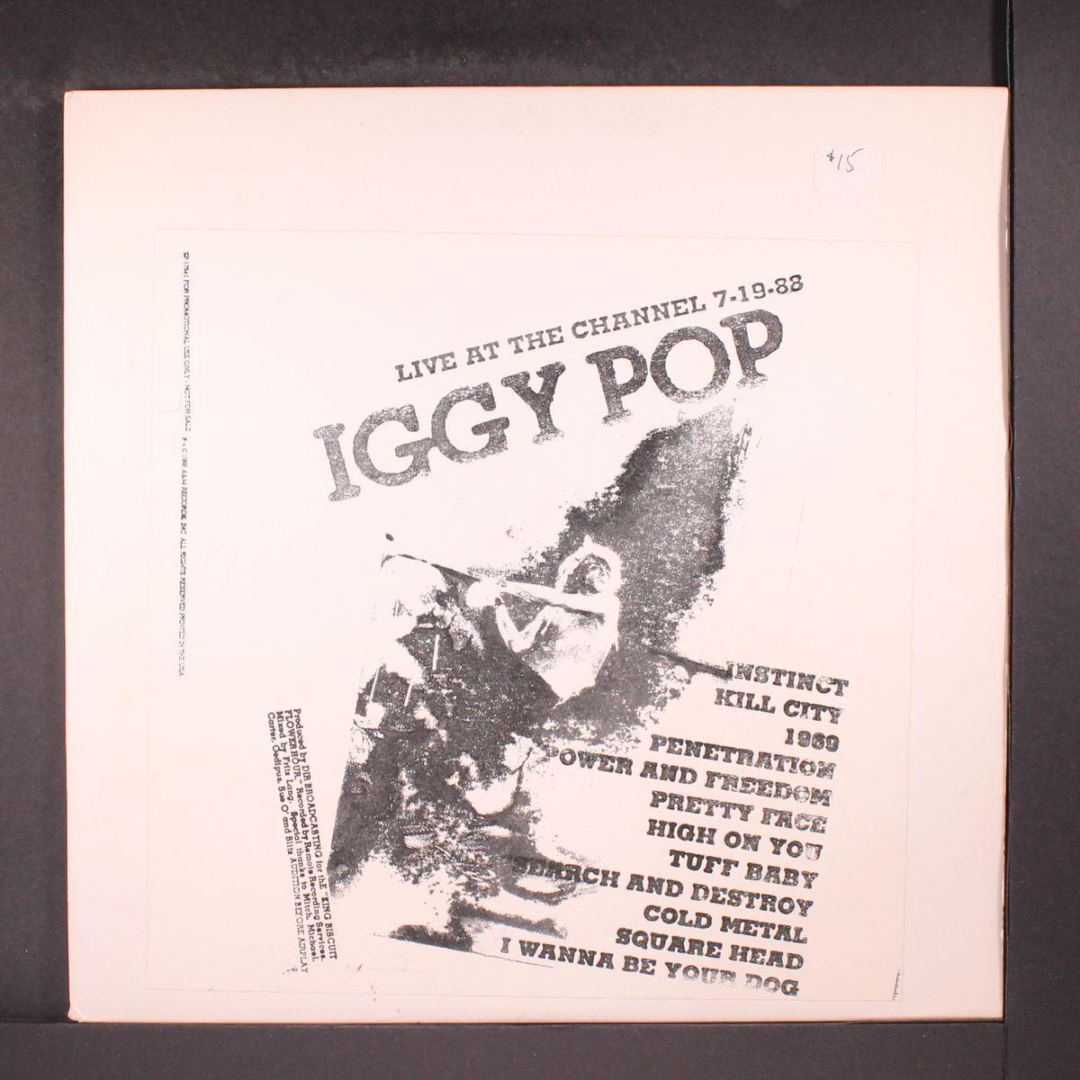 live at the channel 7/19/88 by IGGY POP