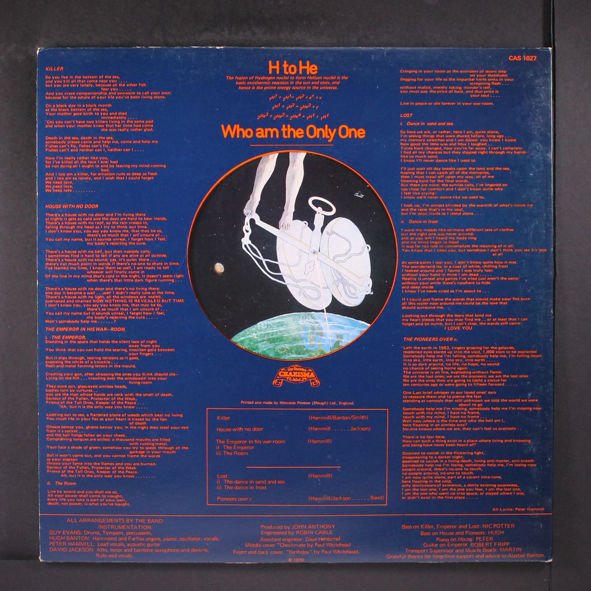 h to he who am the only one by VAN DER GRAAF GENERATOR