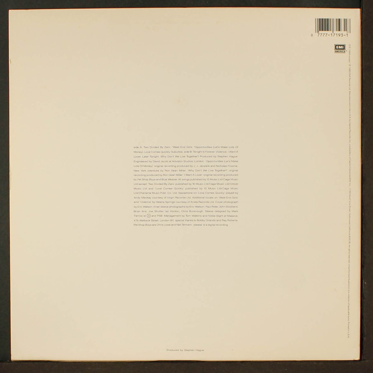 please by PET SHOP BOYS