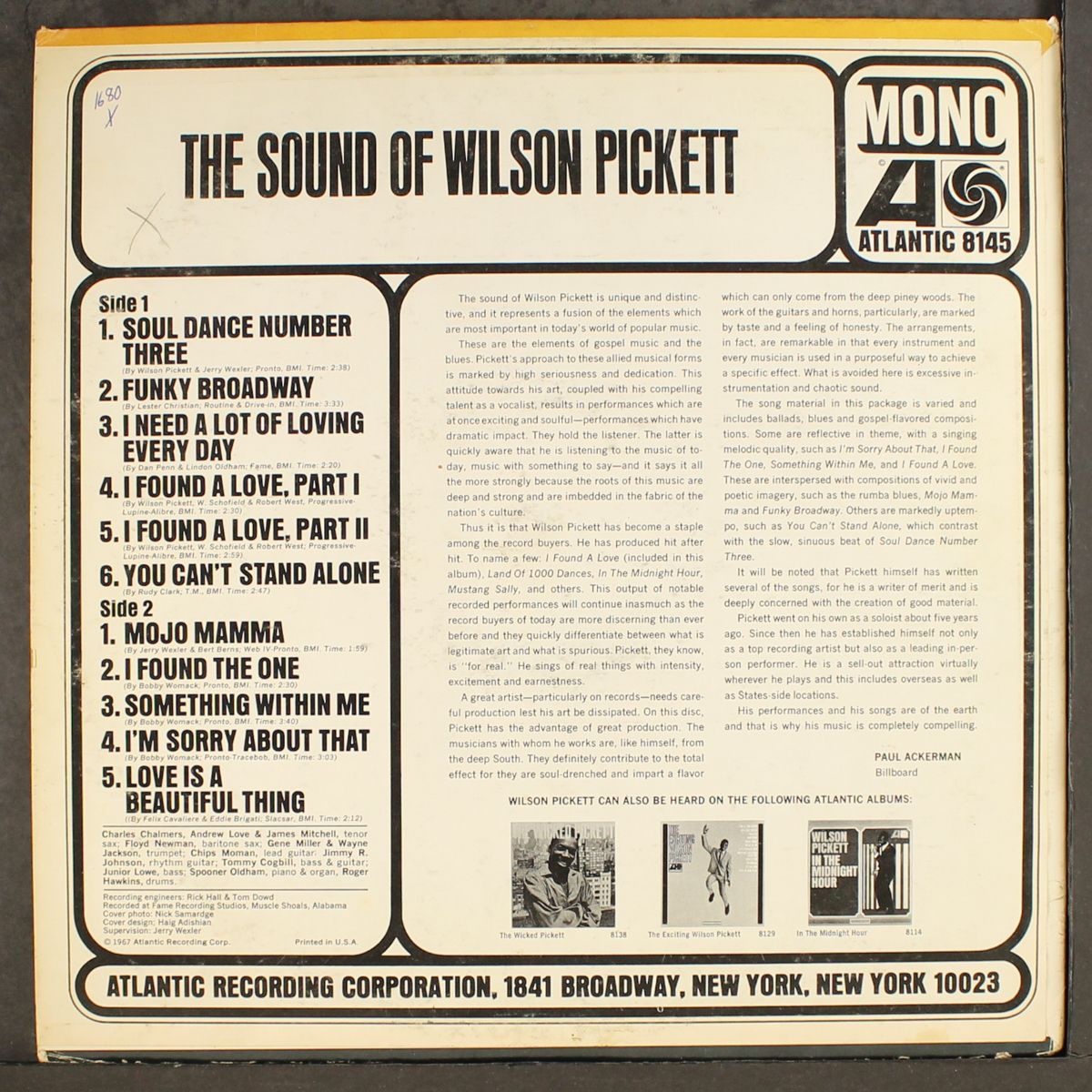the sound of wilson pickett by WILSON PICKETT