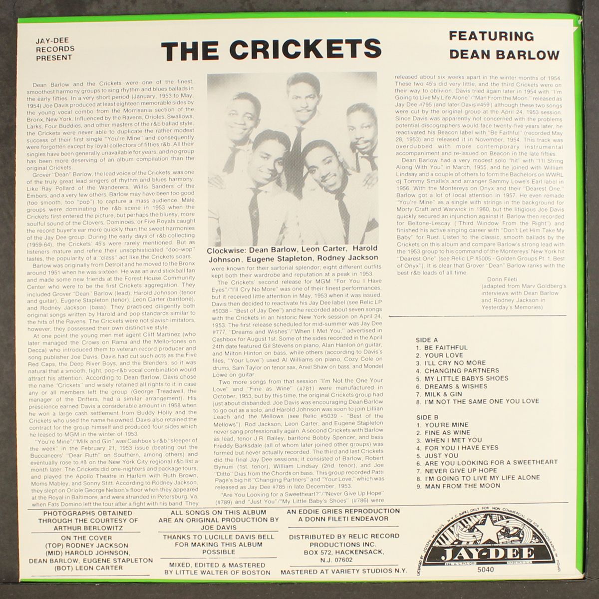 featuring dean barlow by CRICKETS