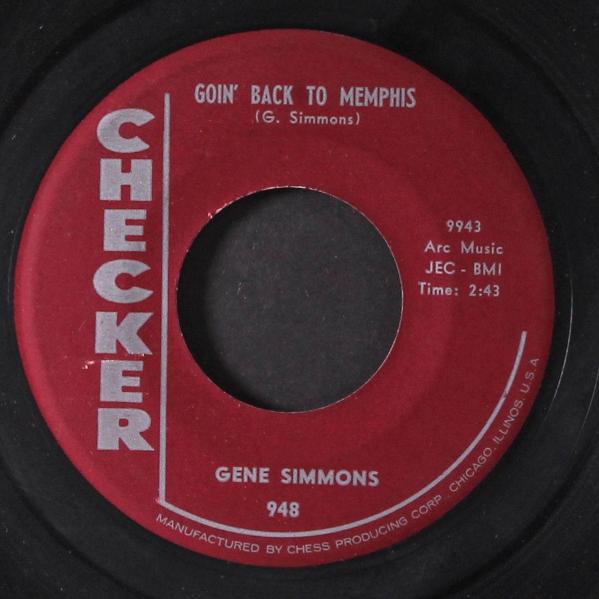 goin' back to memphis / bad boy willie by GENE SIMMONS
