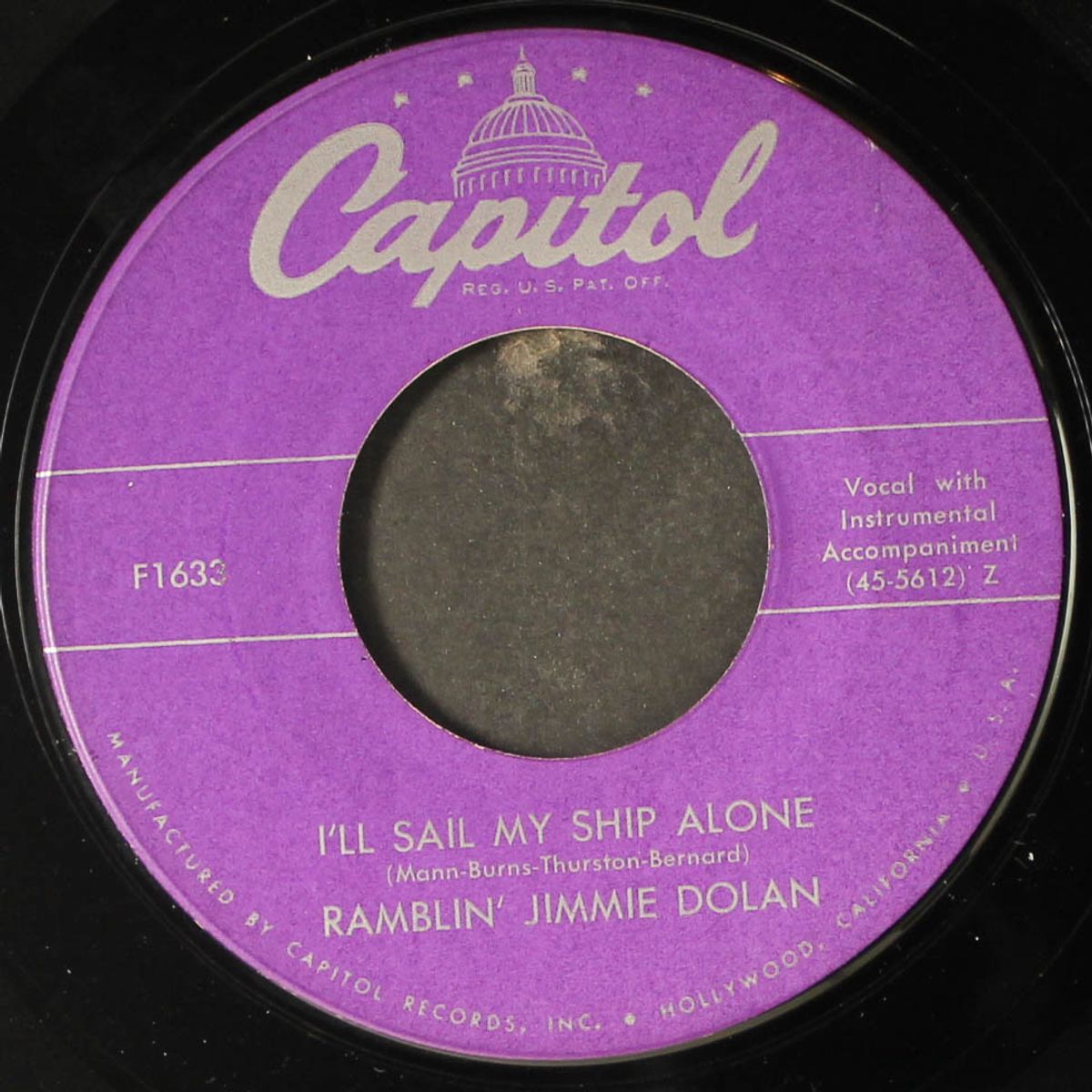 hot rod race / i'll sail my ship alone by RAMBLIN' JIMMIE DOLAN