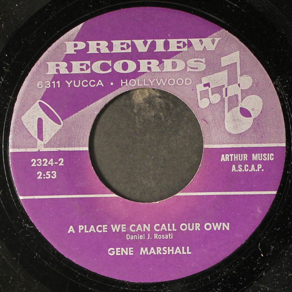 a place we can call our own / i am wealthy in love by GENE MARSHALL