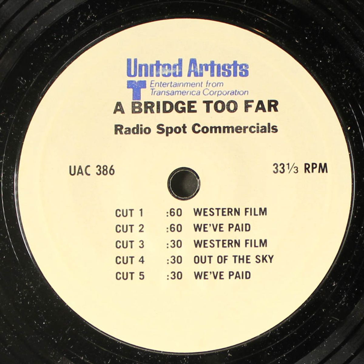 a bridge too far radio spots by NO ARTIST