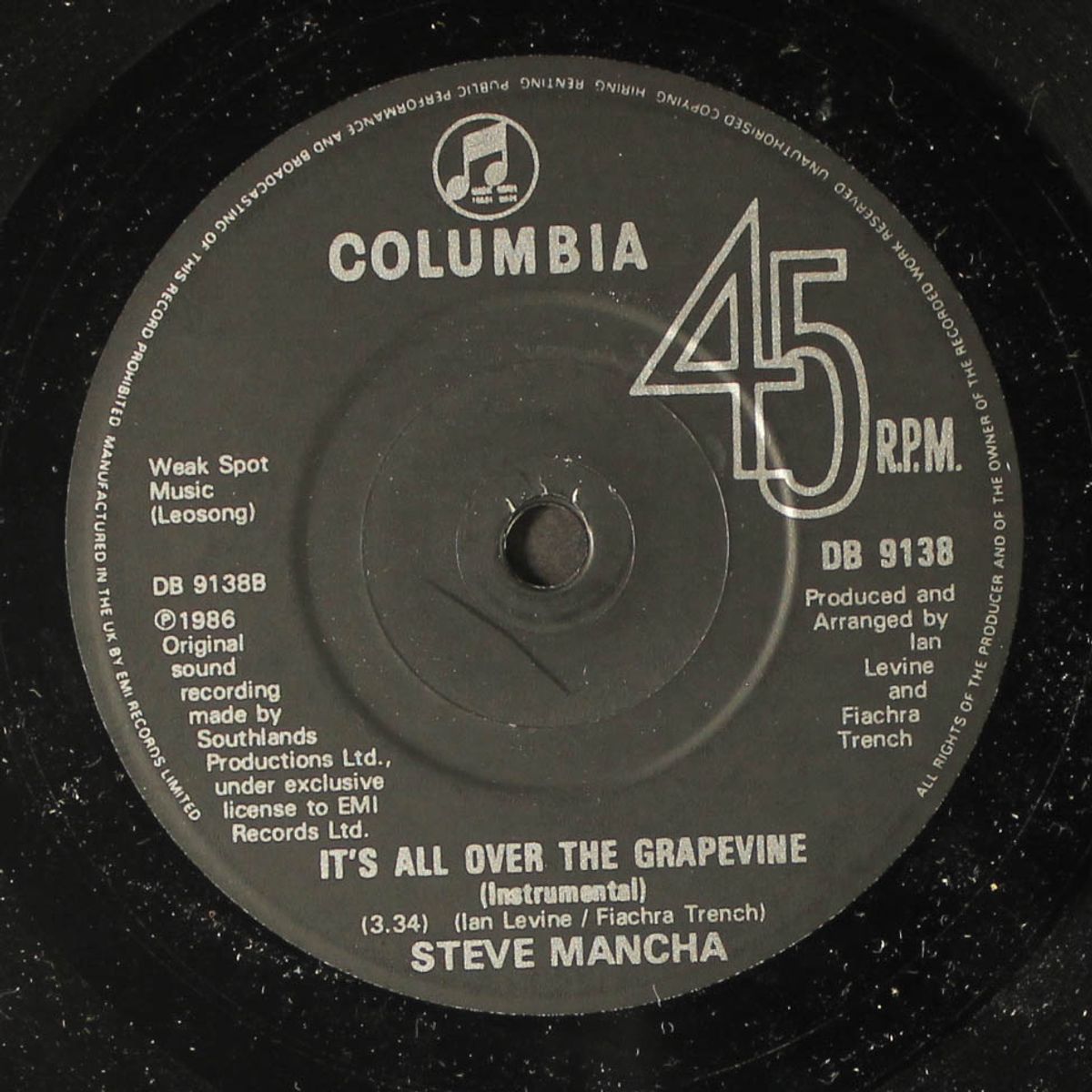 it's all over but the grapevine by STEVE MANCHA