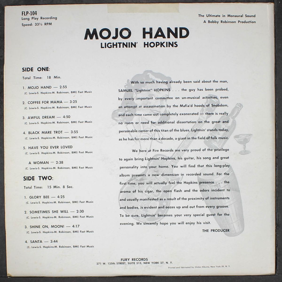 mojo hand by LIGHTNIN' HOPKINS
