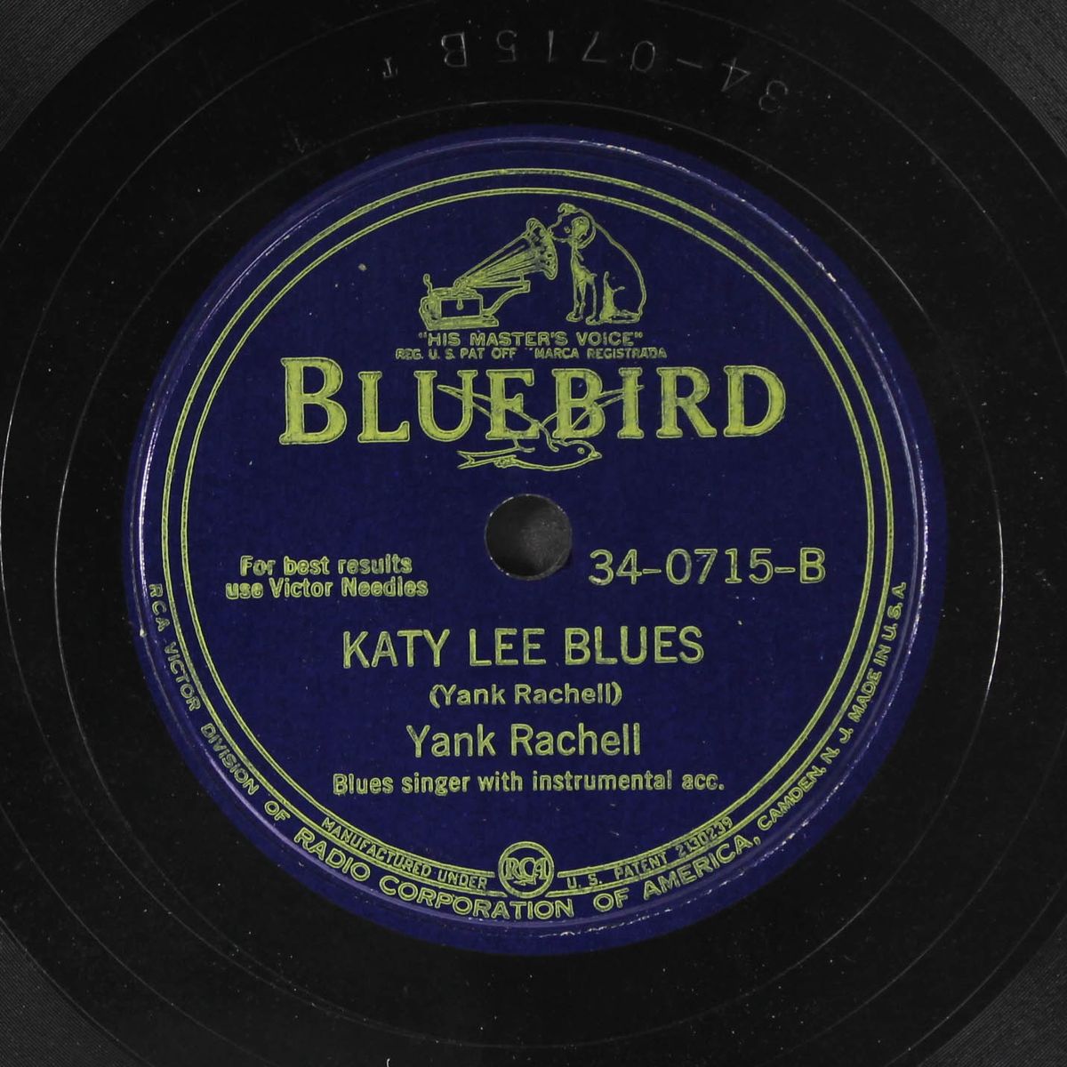 bye bye blues / katy lee blues by YANK RACHELL