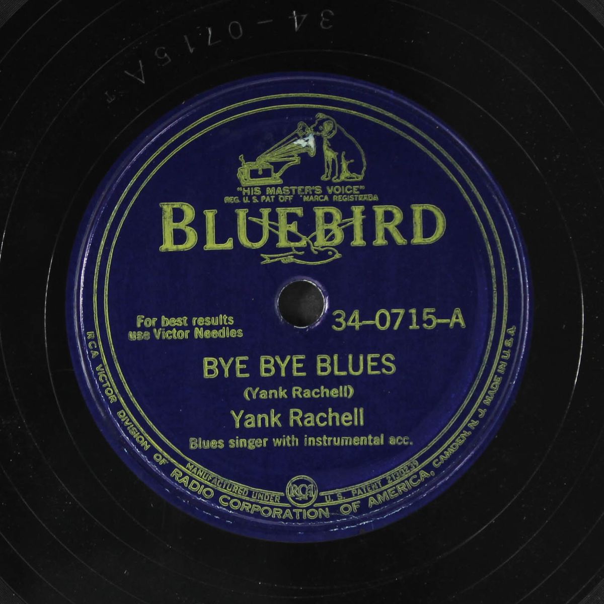bye bye blues / katy lee blues by YANK RACHELL