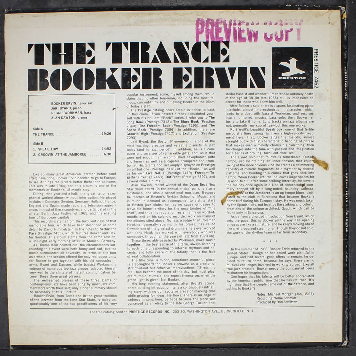 the trance by BOOKER ERVIN