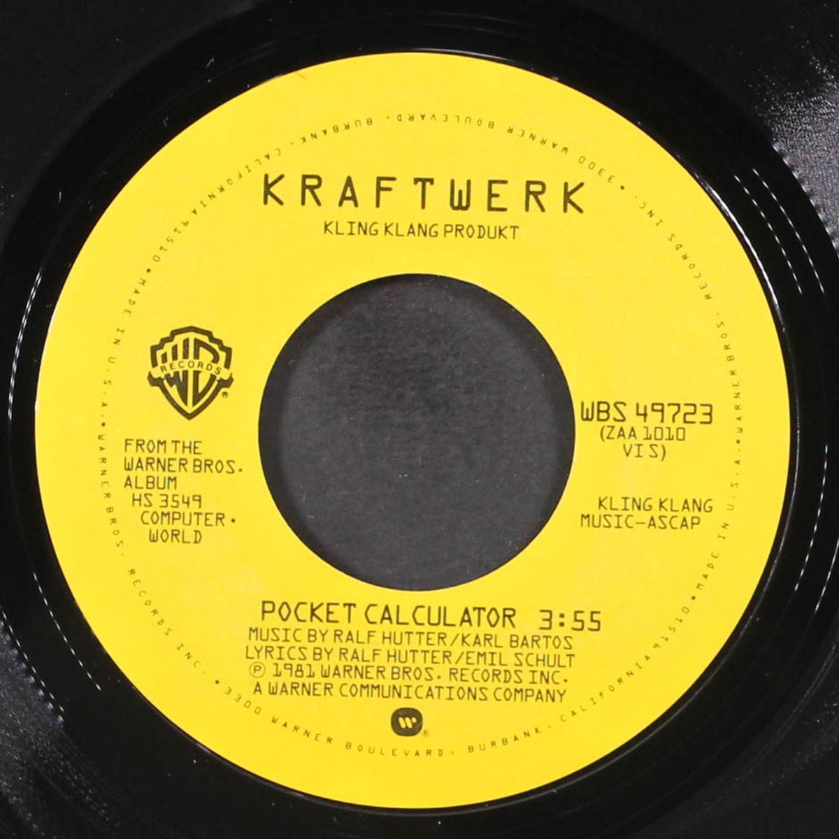 pocket calculator by KRAFTWERK