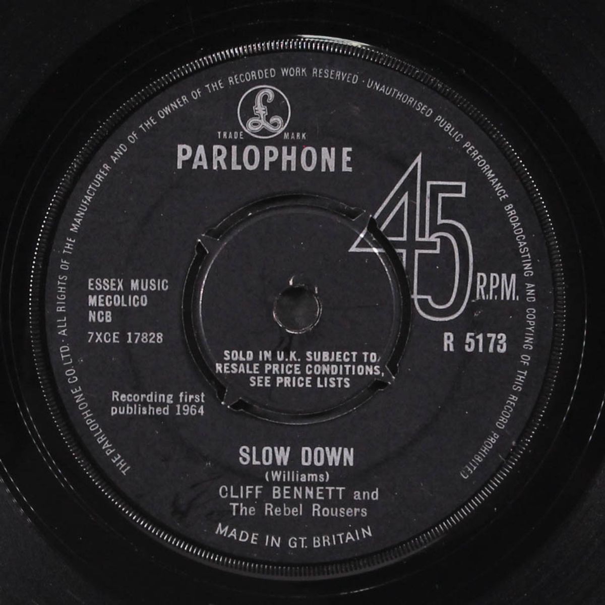 one way love / slow down by CLIFF BENNETT & REBEL ROUSERS