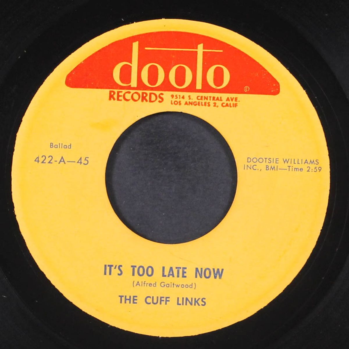 it's too late now / saxaphone rag by CUFF LINKS