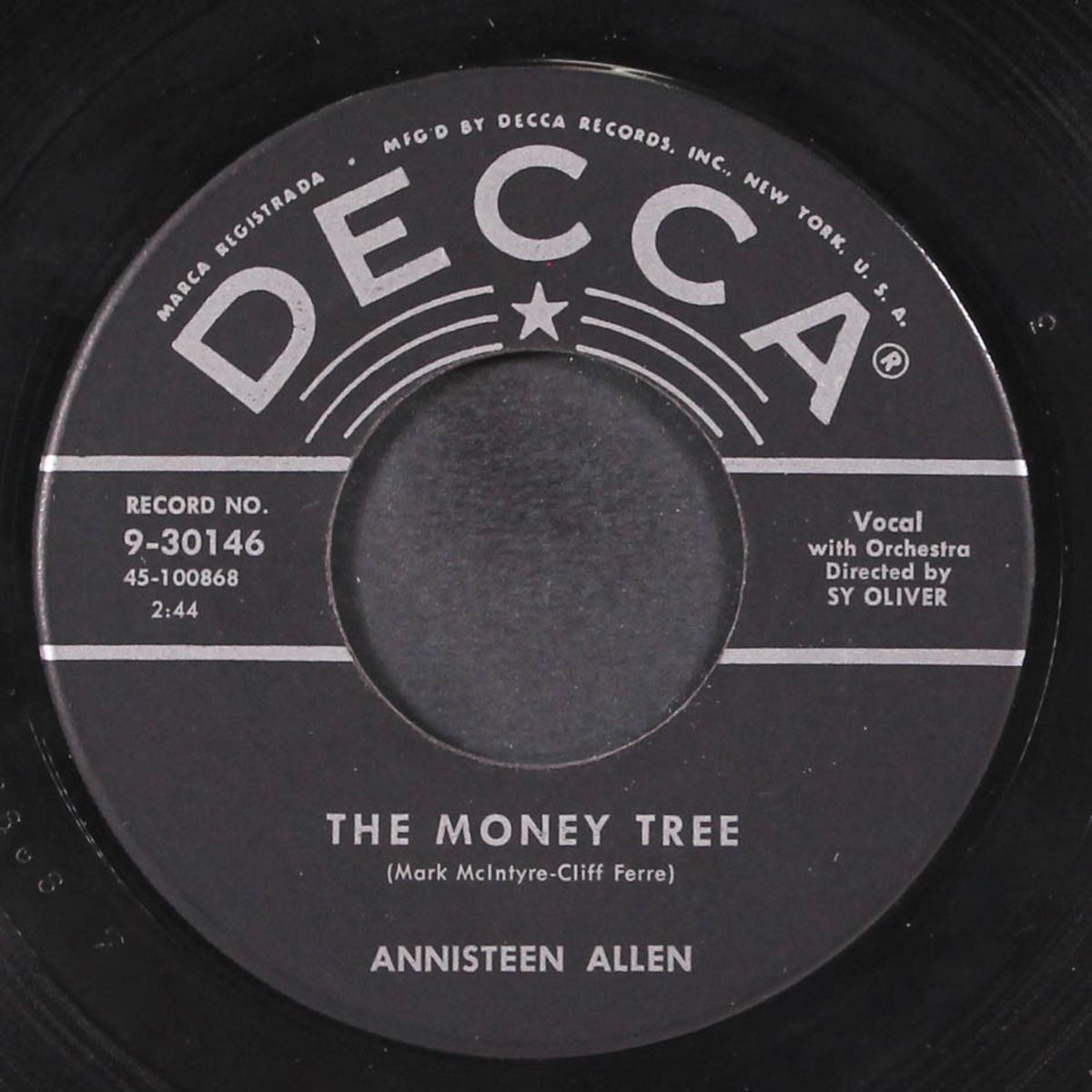 don't nobody move / the money tree by ANNISTEEN ALLEN