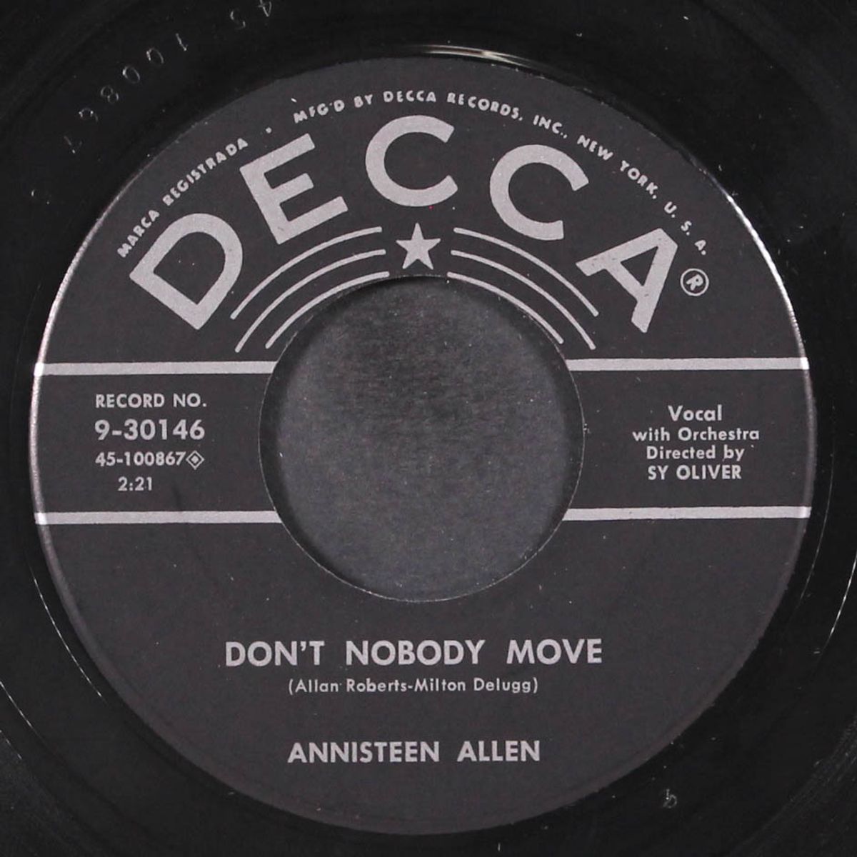 don't nobody move / the money tree by ANNISTEEN ALLEN