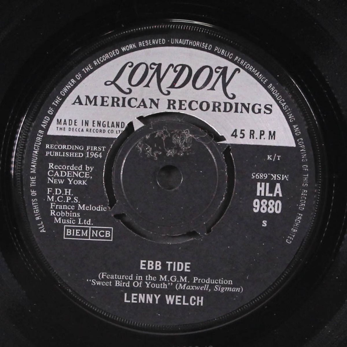 congratulations, baby / ebb tide by LENNY WELCH