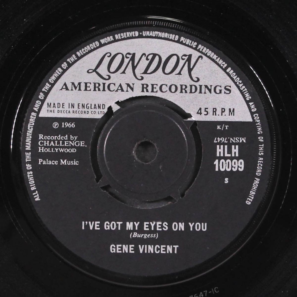 lonely street / i've got my eyes on you by GENE VINCENT