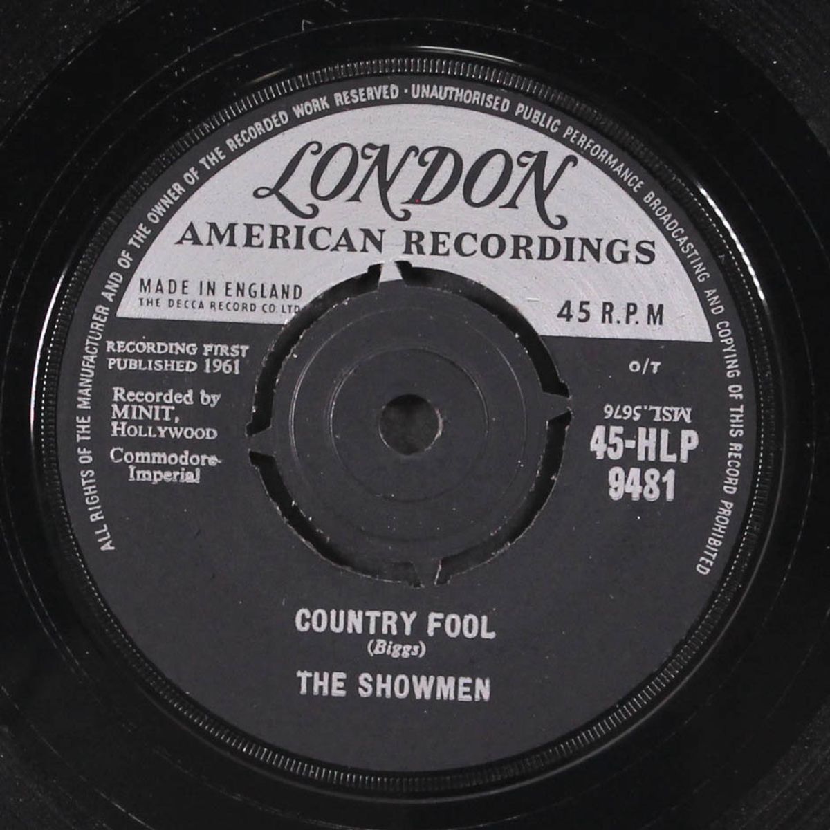 it will stand / country fool by SHOWMEN