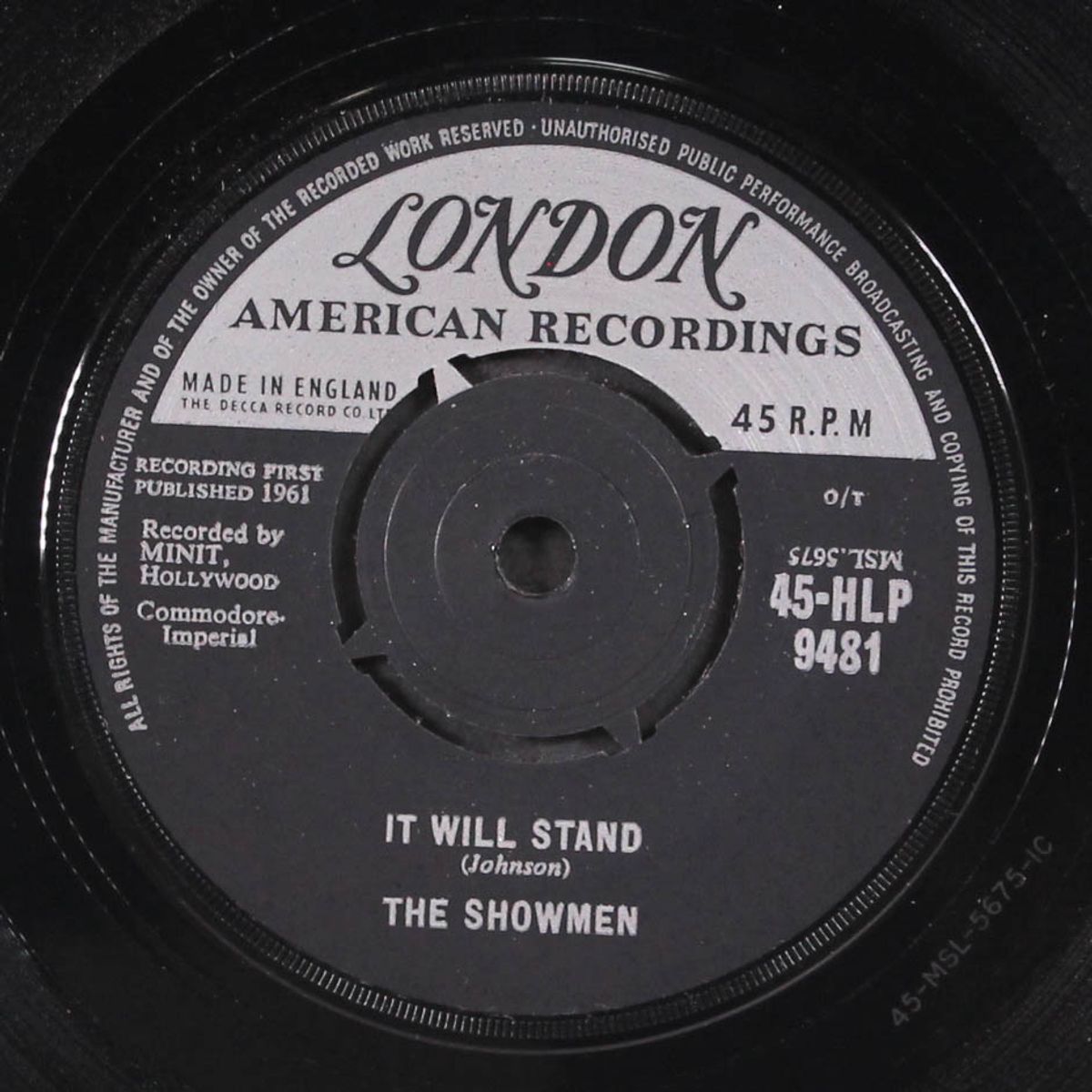 it will stand / country fool by SHOWMEN
