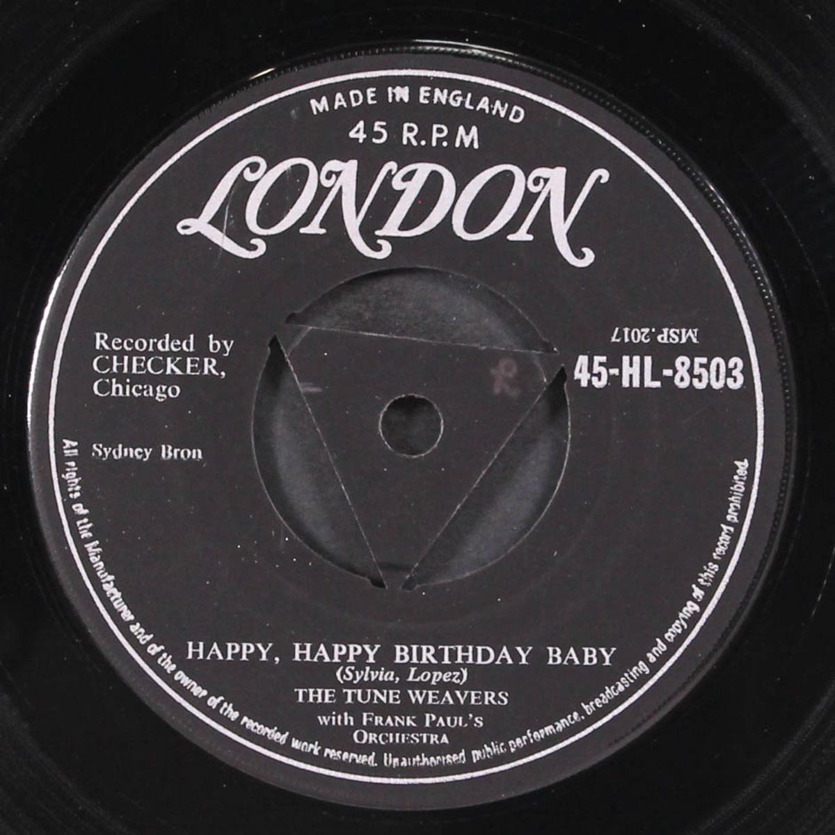 happy, happy birthday baby / yo yo walk by TUNE WEAVERS / PAUL GAYTEN