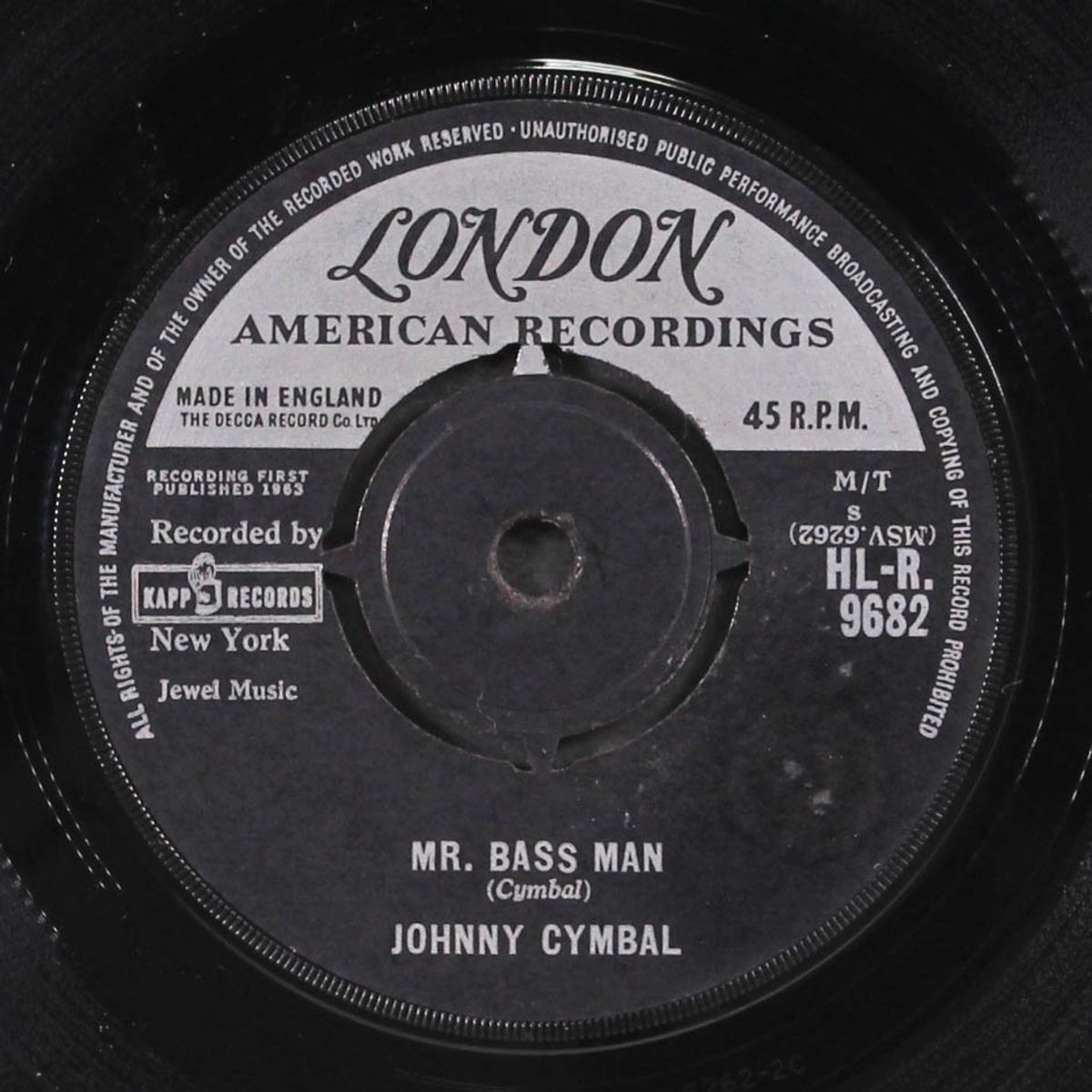 mr. bass man / sacred lovers vow by JOHNNY CYMBAL