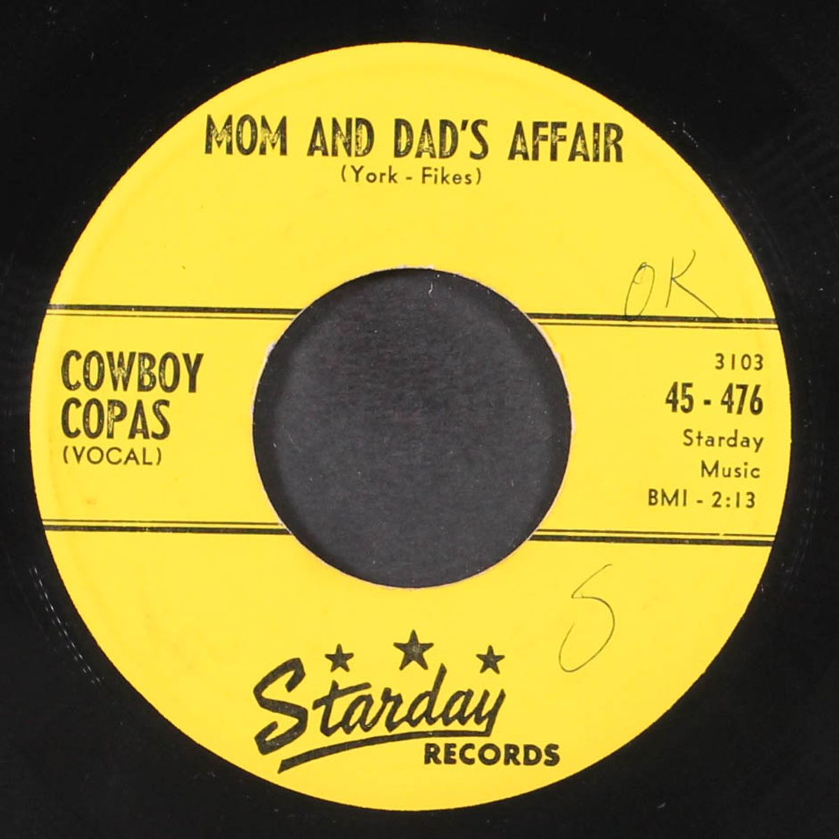 black cloud risin' / mom and dad's affair by COWBOY COPAS