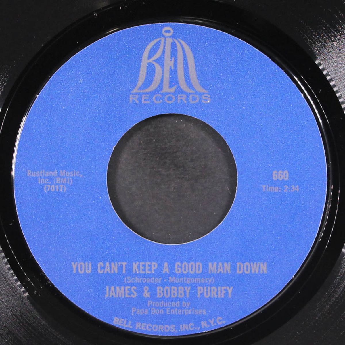 wish you didn't have to go / you can't keep a good man down by JAMES & BOBBY PURIFY