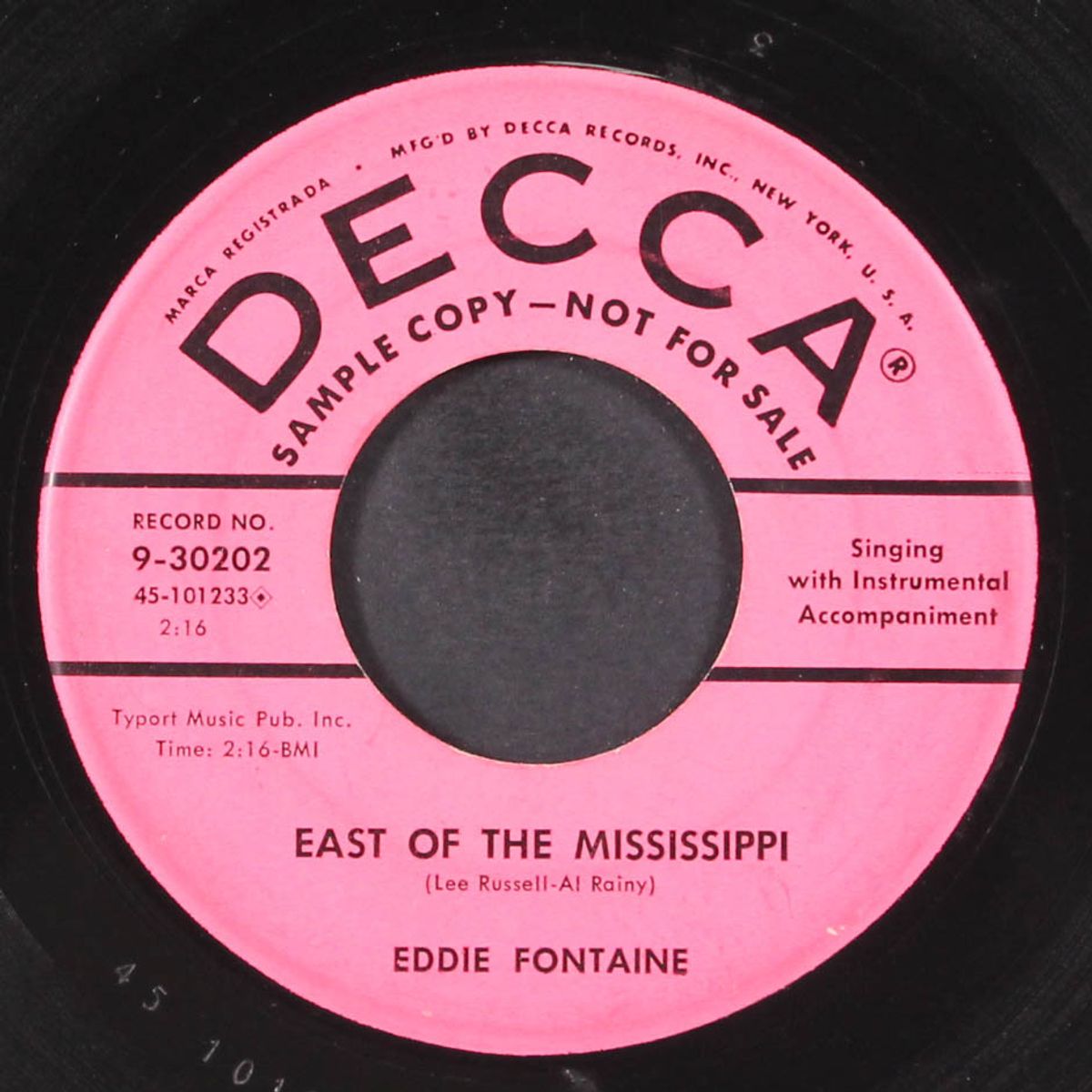 i'll be there / east of the mississippi by EDDIE FONTAINE