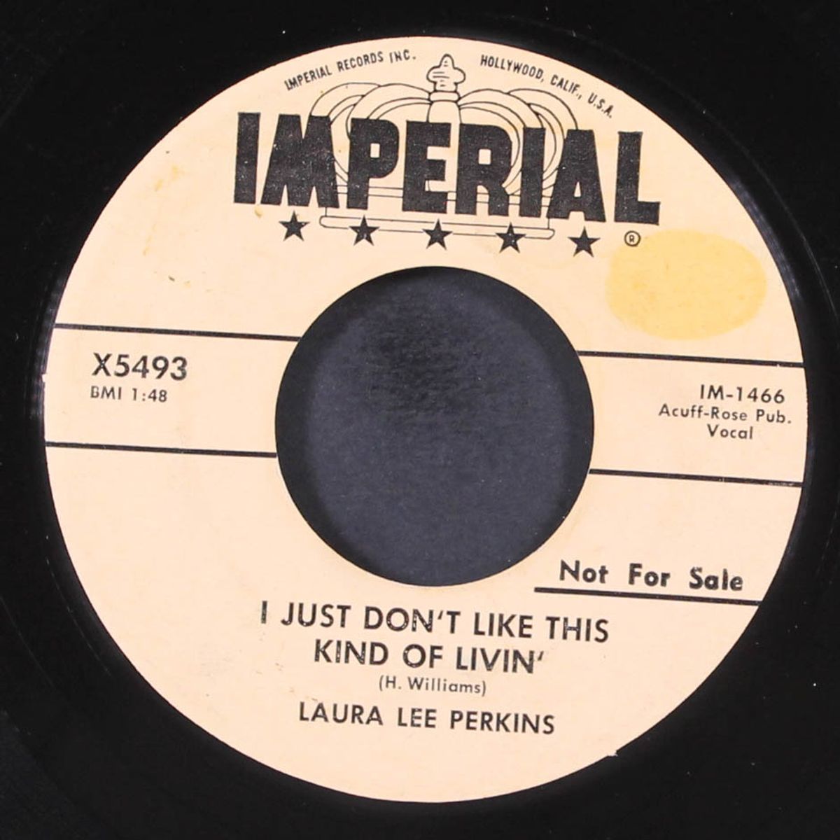 i just don't like this kind of livin' / kiss me baby by LAURA LEE PERKINS