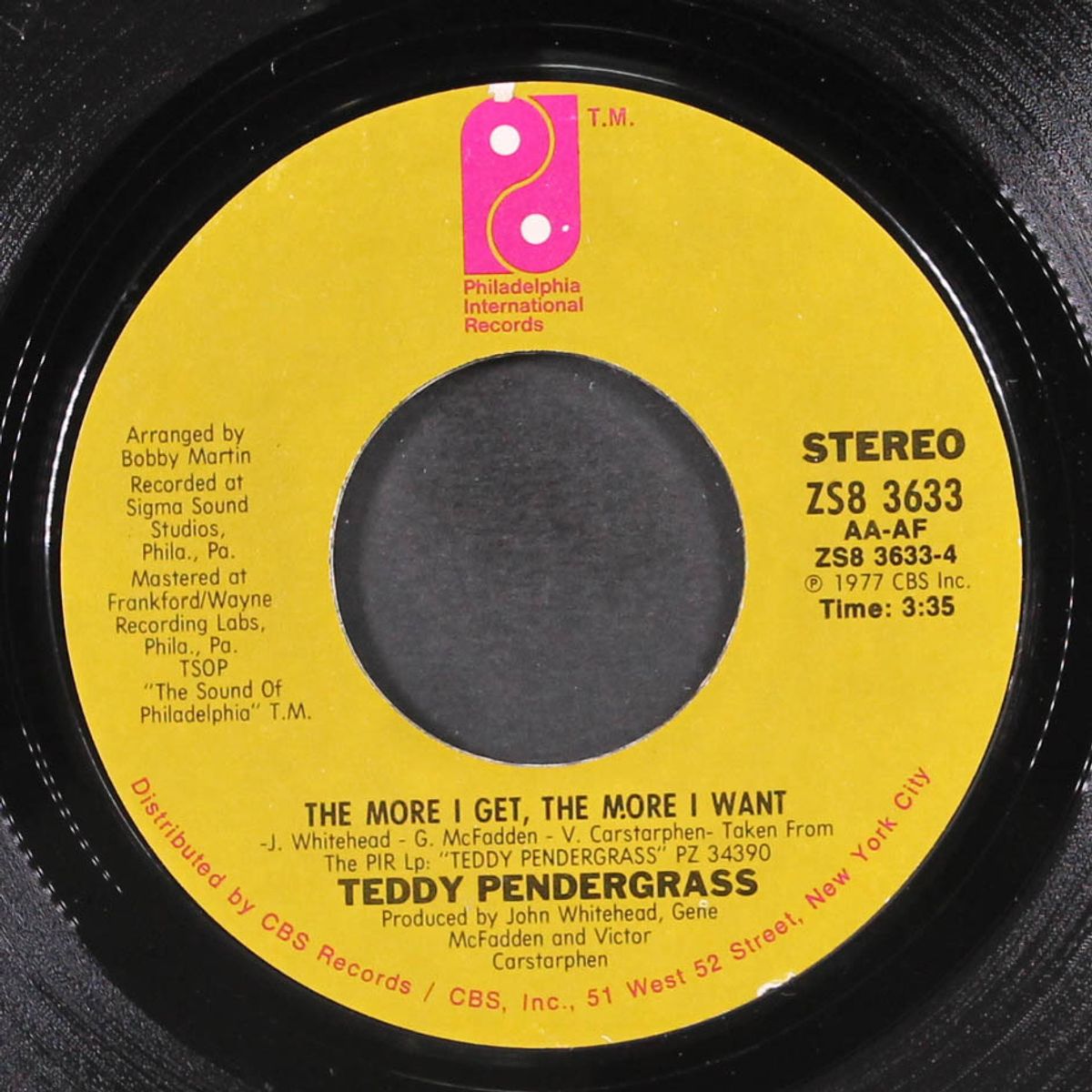 the whole town's laughing at me / the more i get, the more i want by TEDDY PENDERGRASS