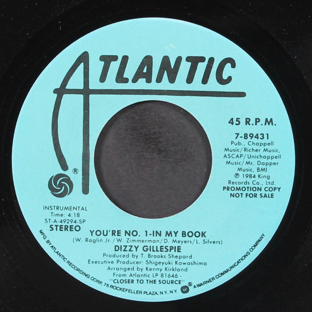 you're no. 1- in my book / same by DIZZY GILLESPIE
