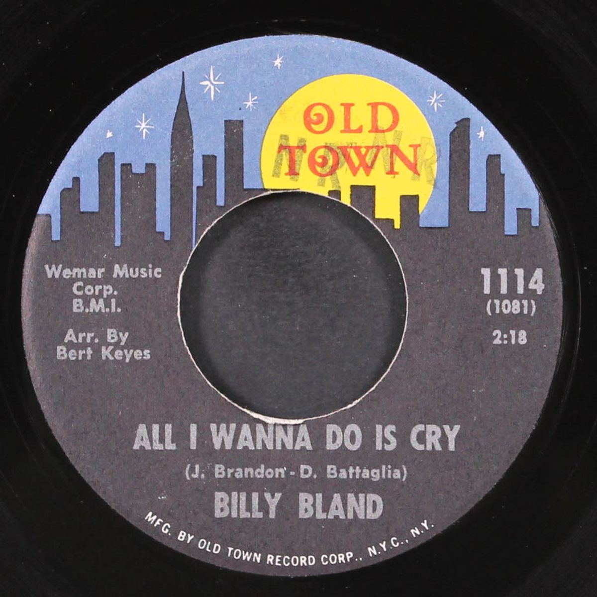 all i wanna do is cry / busy little boy by BILLY BLAND