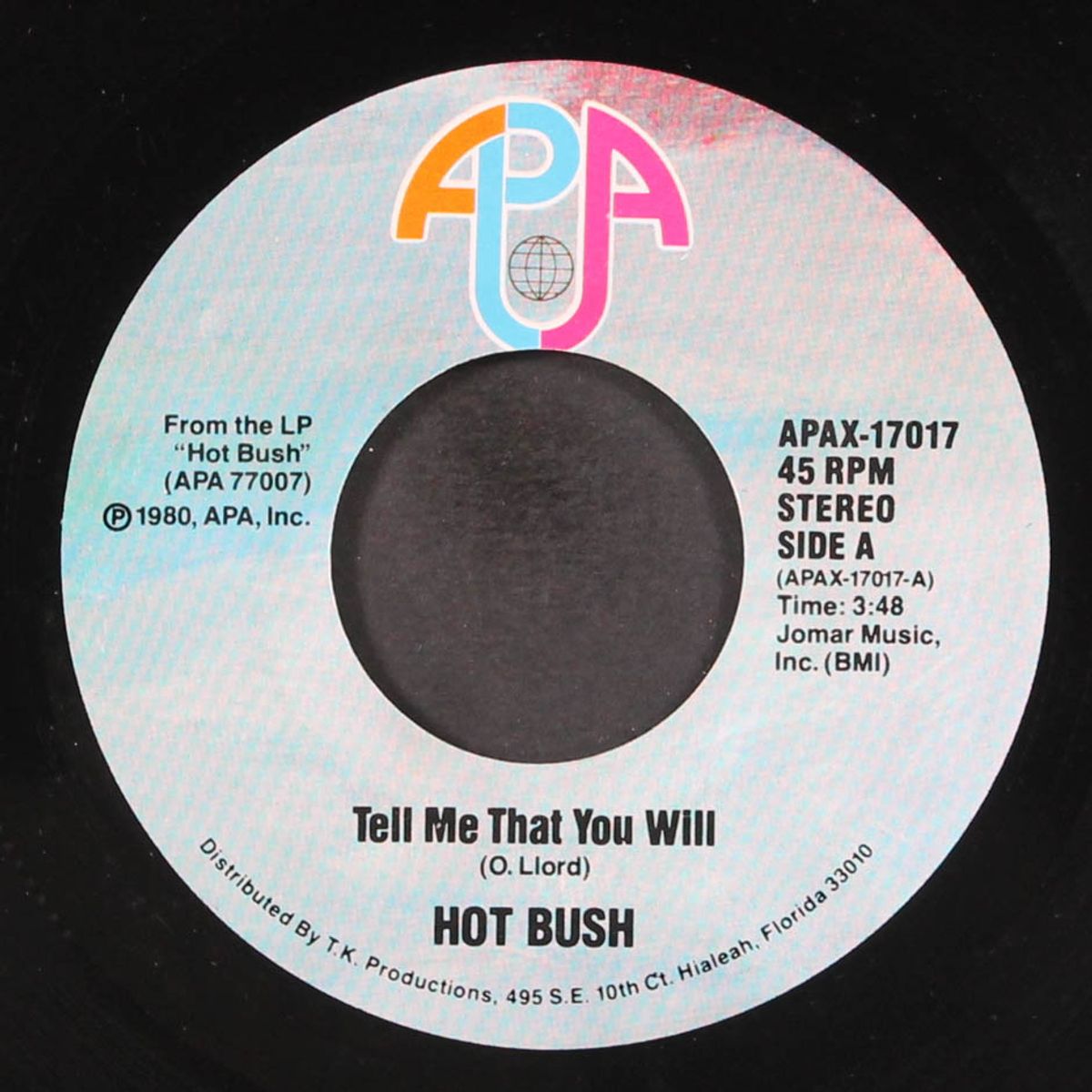tell me that you will / rock steady by HOT BUSH