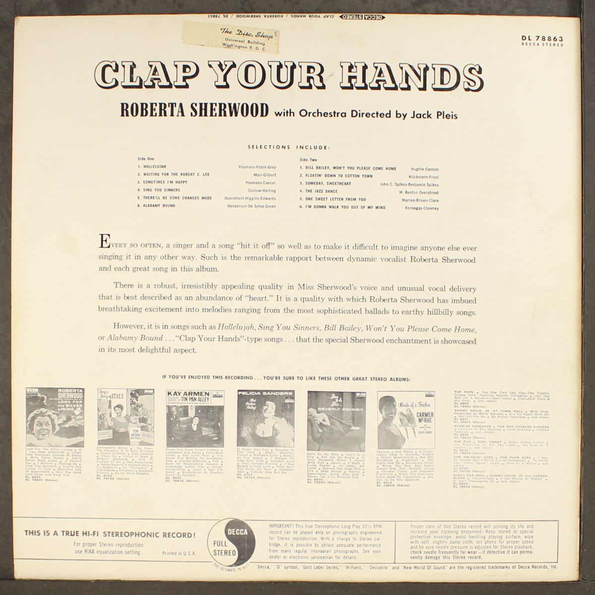 clap your hands by ROBERTA SHERWOOD