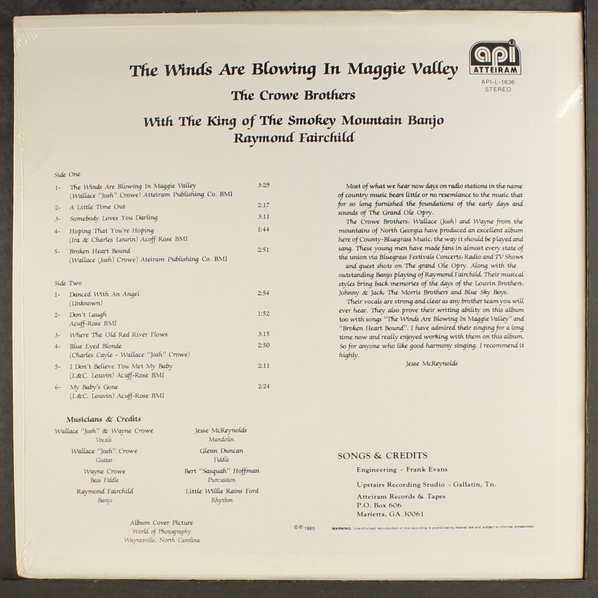 the winds are blowing in maggie valley by CROWE BROTHERS