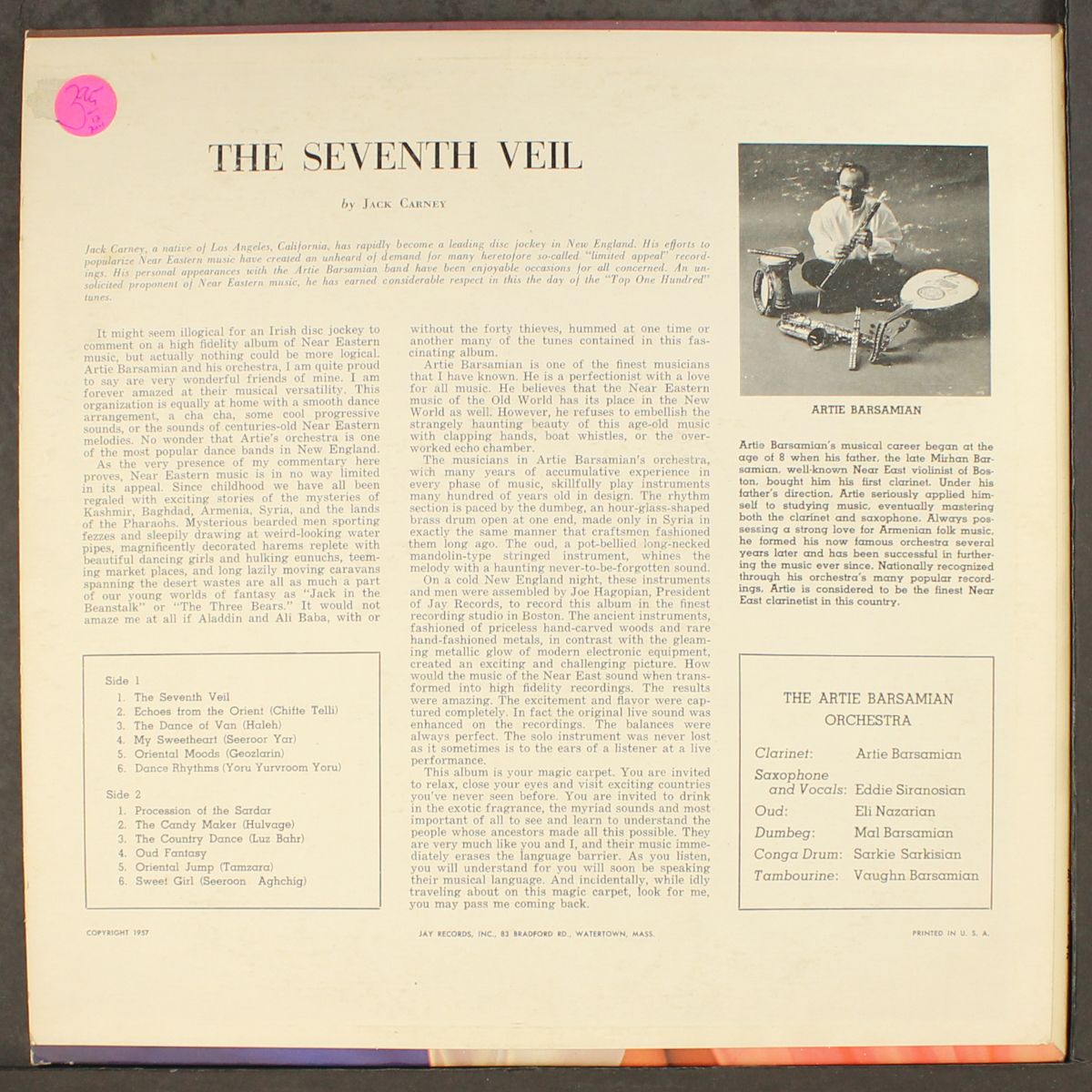 the seventh veil by ARTIE BARSAMIAN