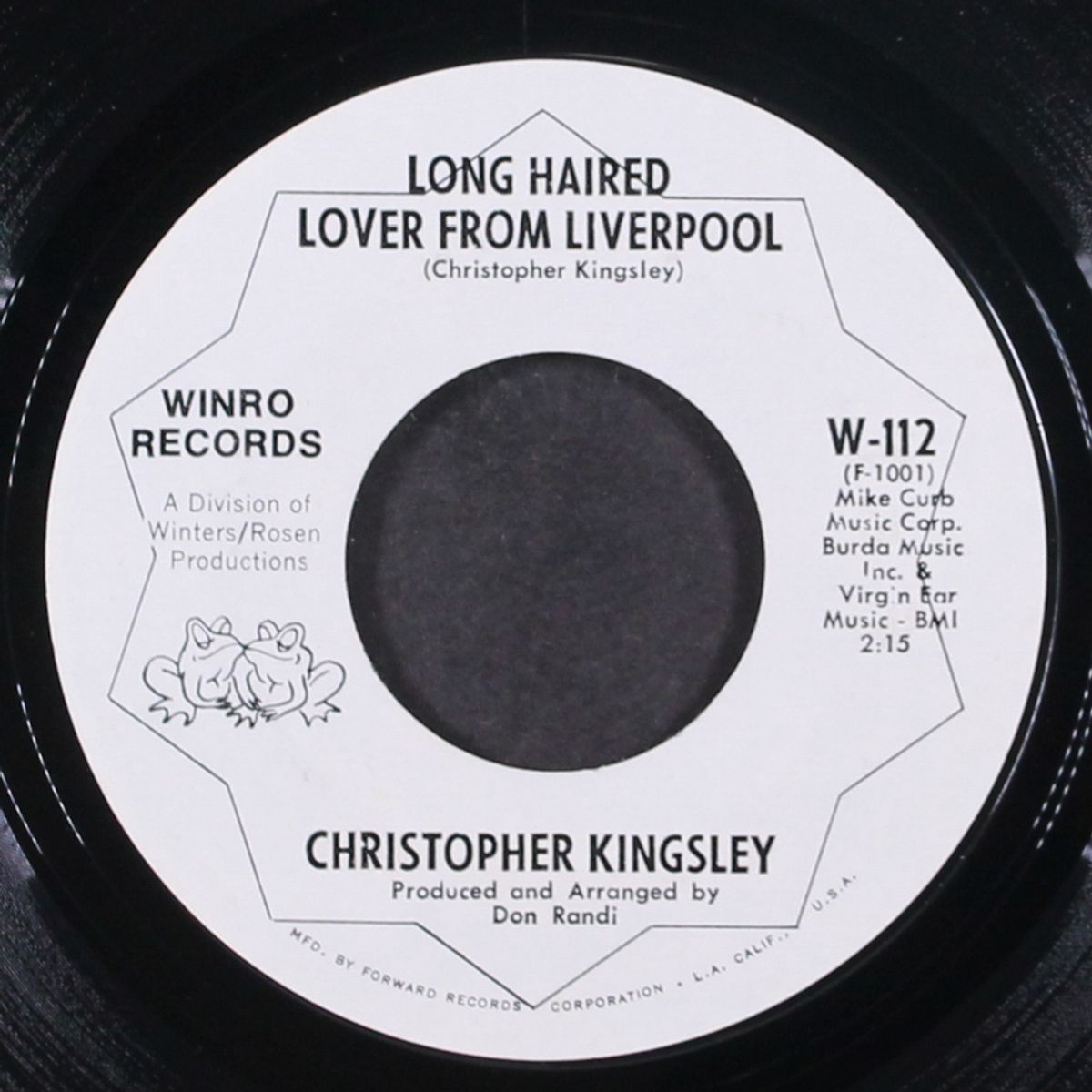 long haired lover from liverpool / pursuit of destiny by CHRISTOPHER KINGSLEY