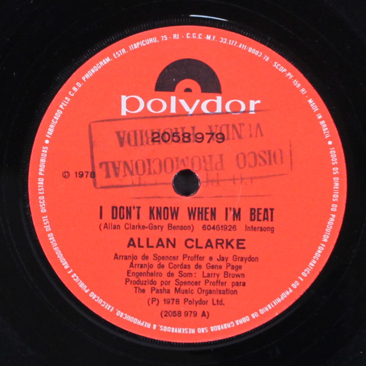 i don't know when i'm beat by ALLAN CLARKE
