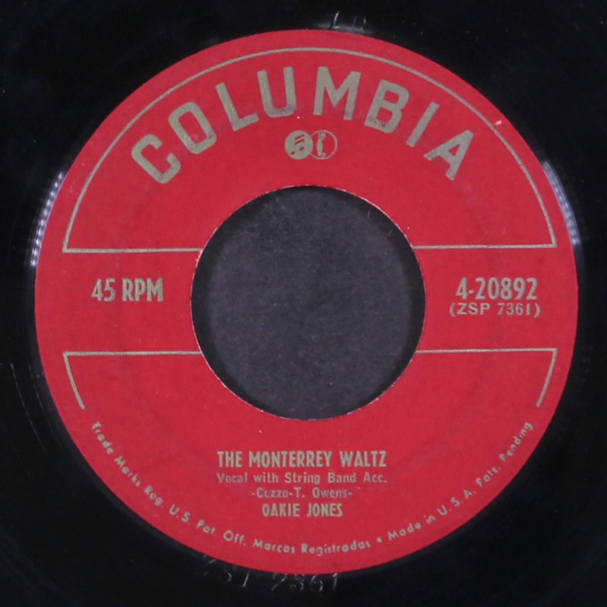 the monterey waltz / trade winds never lie by OAKIE JONES